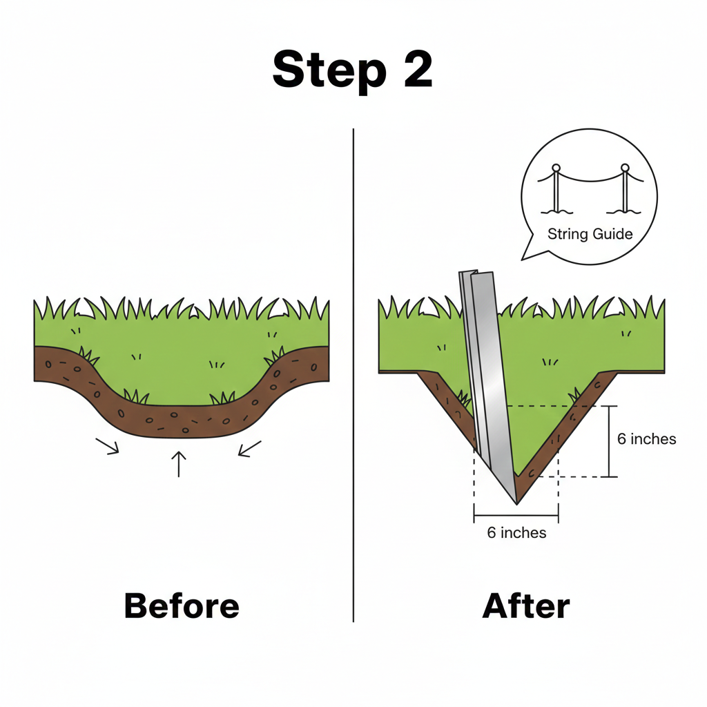 how to install metal edging for landscaping