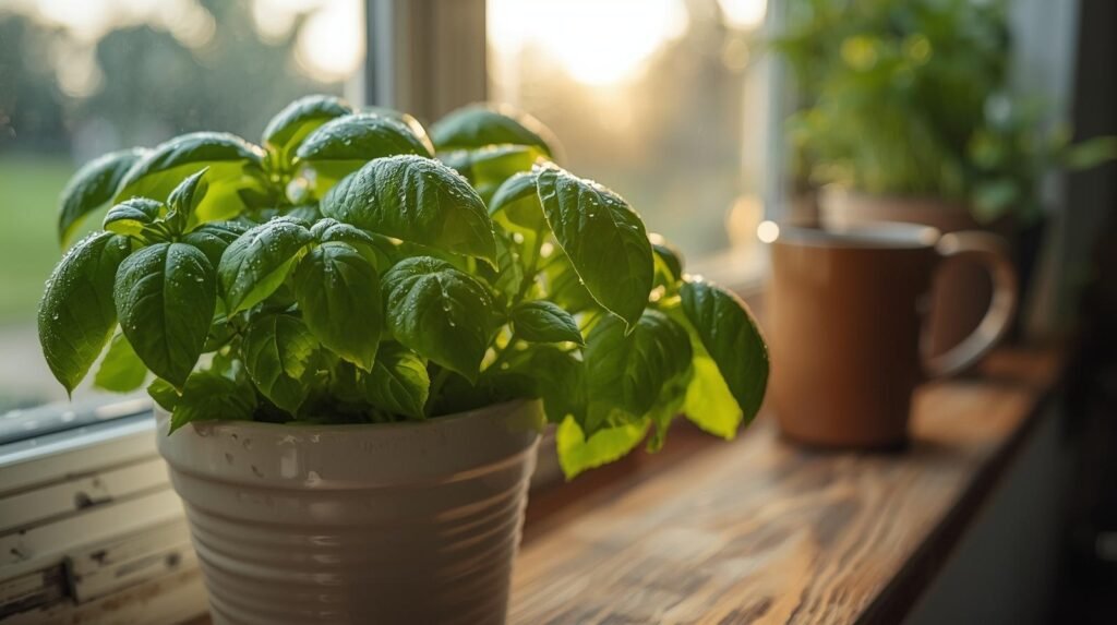 can basil grow indoors